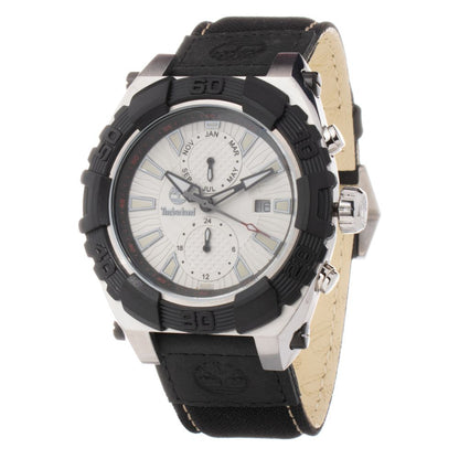 Black Leather Sport Watch