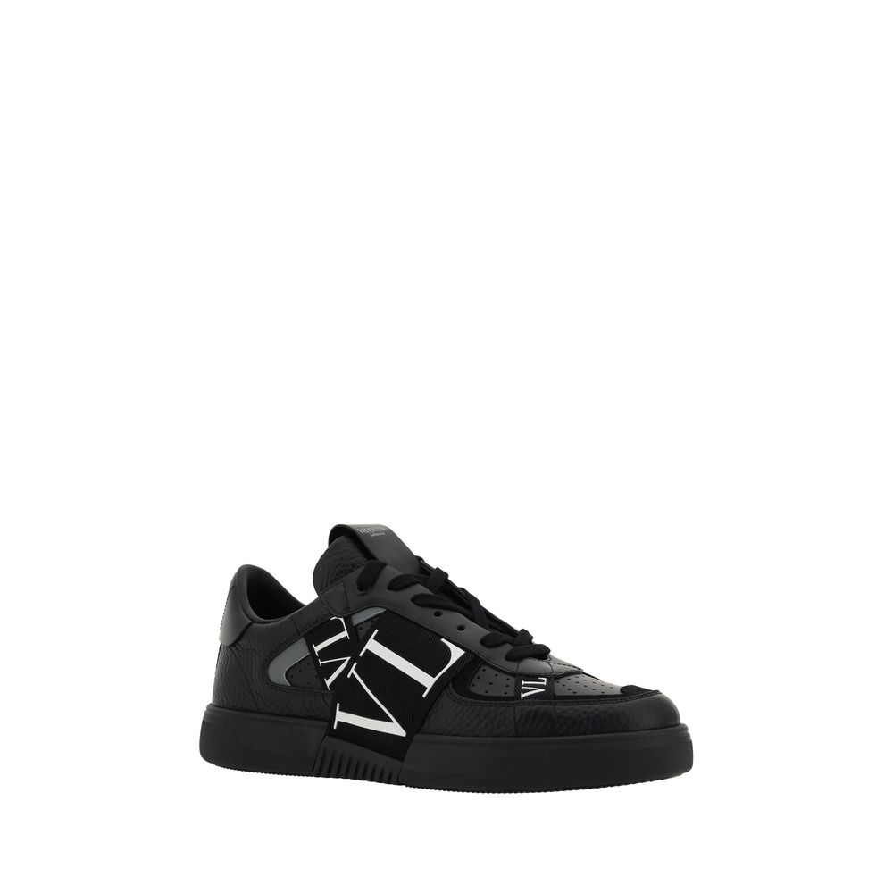 Black Leather VL7N Sneakers-Valentino Garavani-LabelTerrace.com