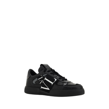 Black Leather VL7N Sneakers-Valentino Garavani-LabelTerrace.com