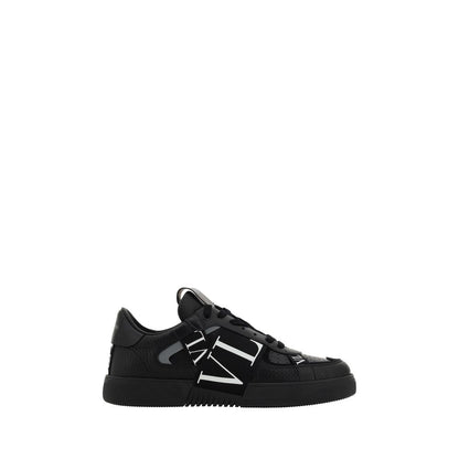Black Leather VL7N Sneakers-Valentino Garavani-LabelTerrace.com