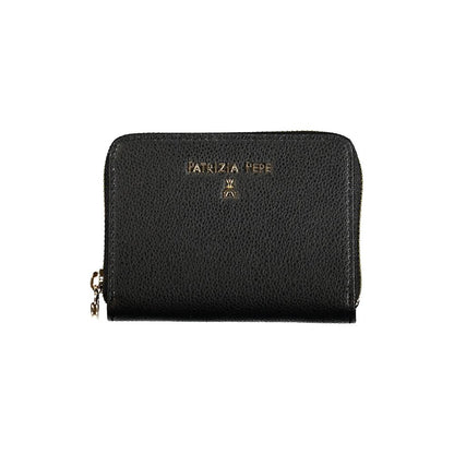 Black Leather Wallet-Patrizia Pepe-LabelTerrace.com