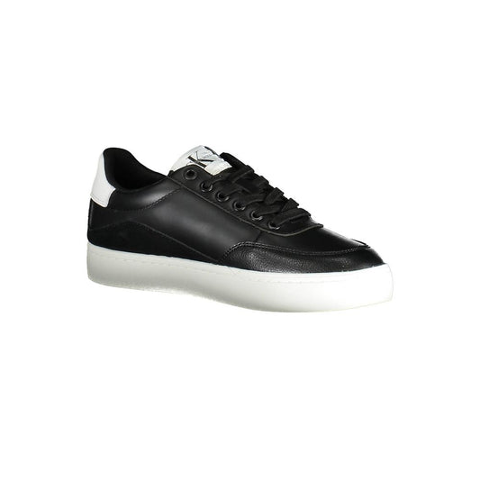 Black Leather Women Sneaker-Calvin Klein-LabelTerrace.com