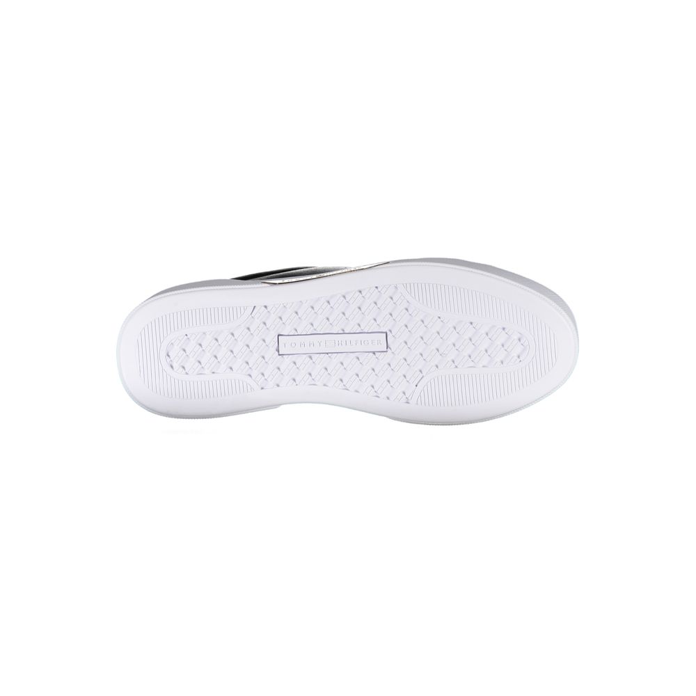 Black Leather Women Sneaker-Tommy Hilfiger-LabelTerrace.com