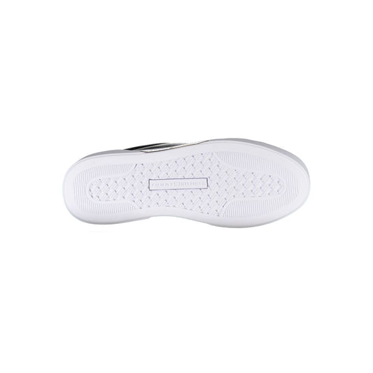 Black Leather Women Sneaker-Tommy Hilfiger-LabelTerrace.com