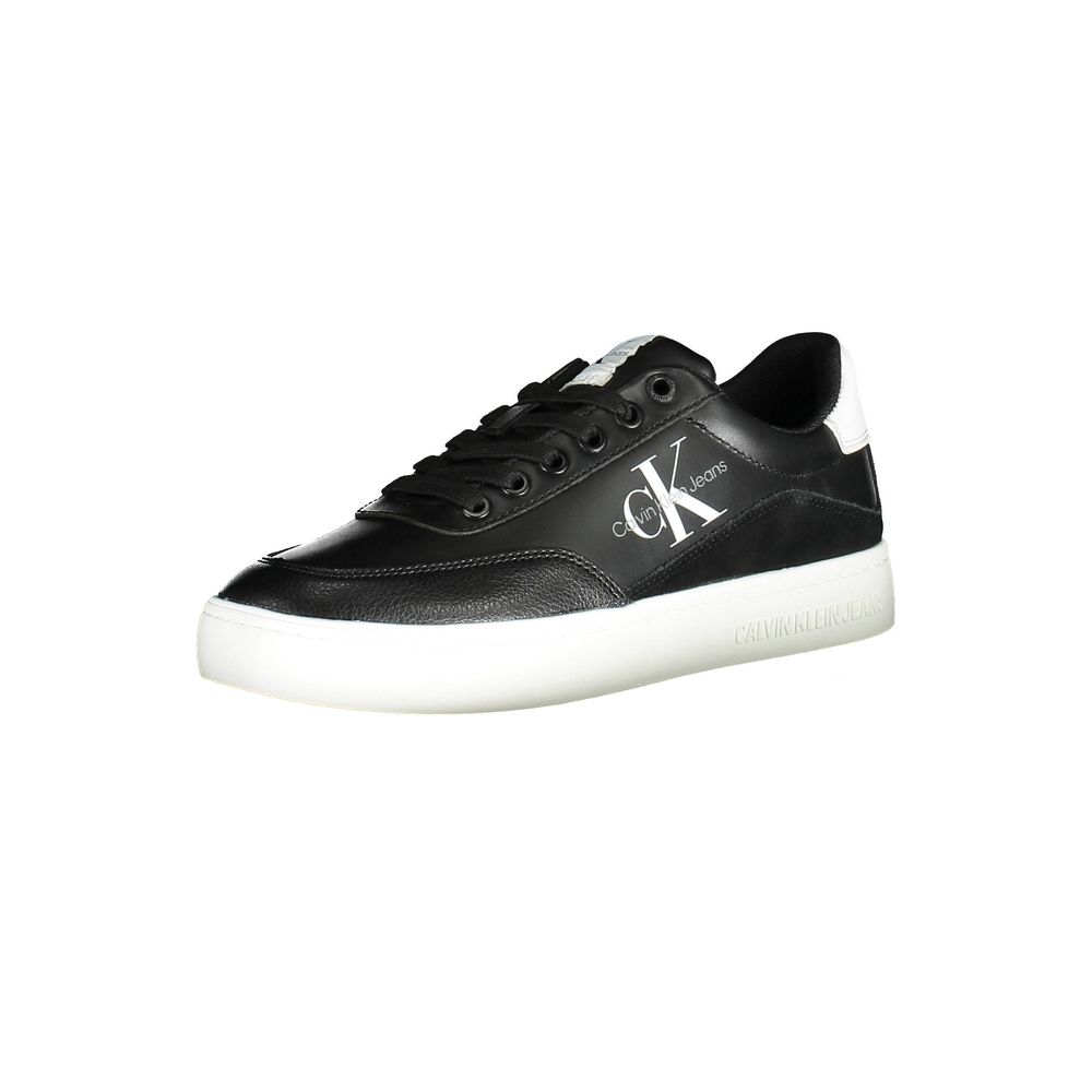 Black Leather Women Sneaker-Calvin Klein-LabelTerrace.com