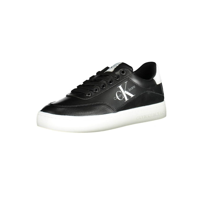 Black Leather Women Sneaker-Calvin Klein-LabelTerrace.com