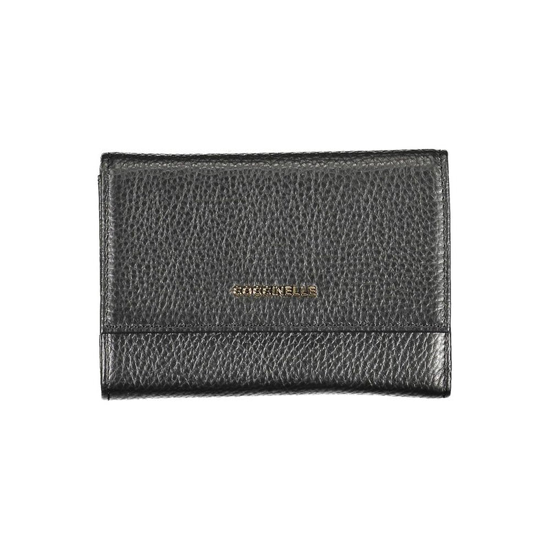 Black Leather Women Wallet-Coccinelle-LabelTerrace.com