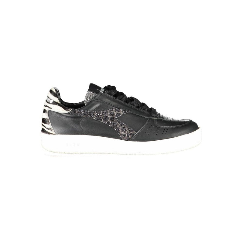 Black Leather Womens Sneaker-Diadora-LabelTerrace.com