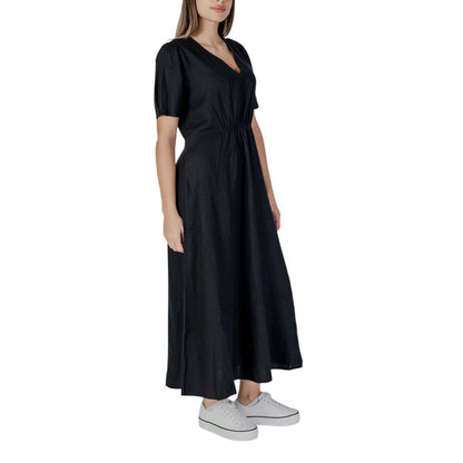 Black Linen Long Dress