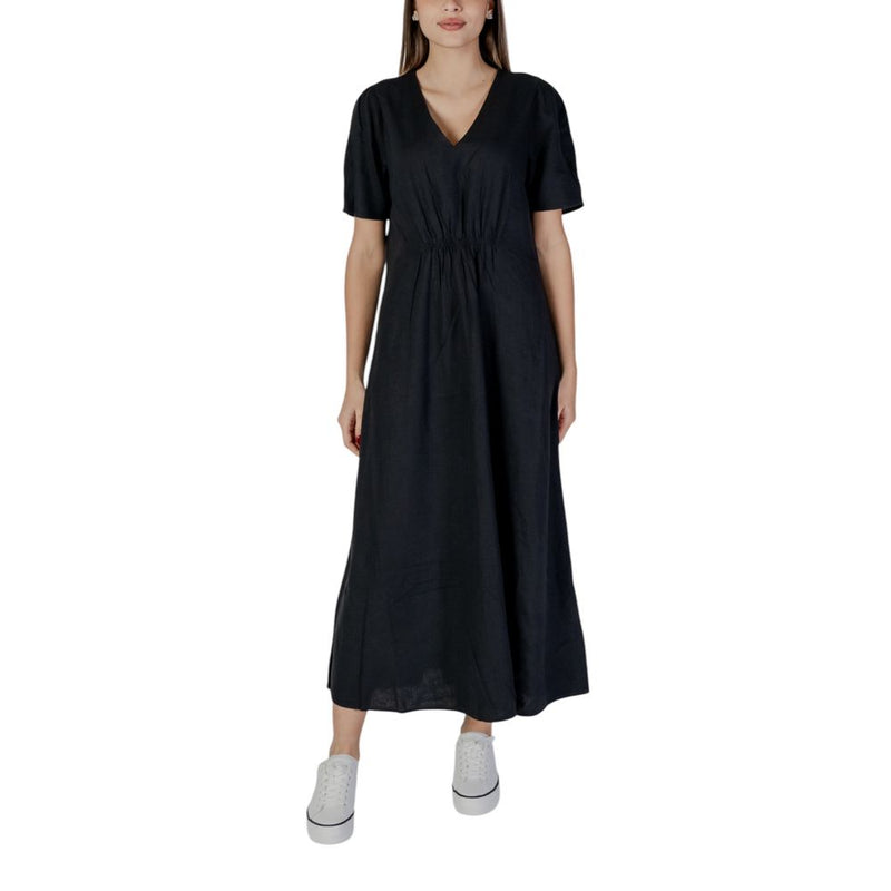 Black Linen Long Dress