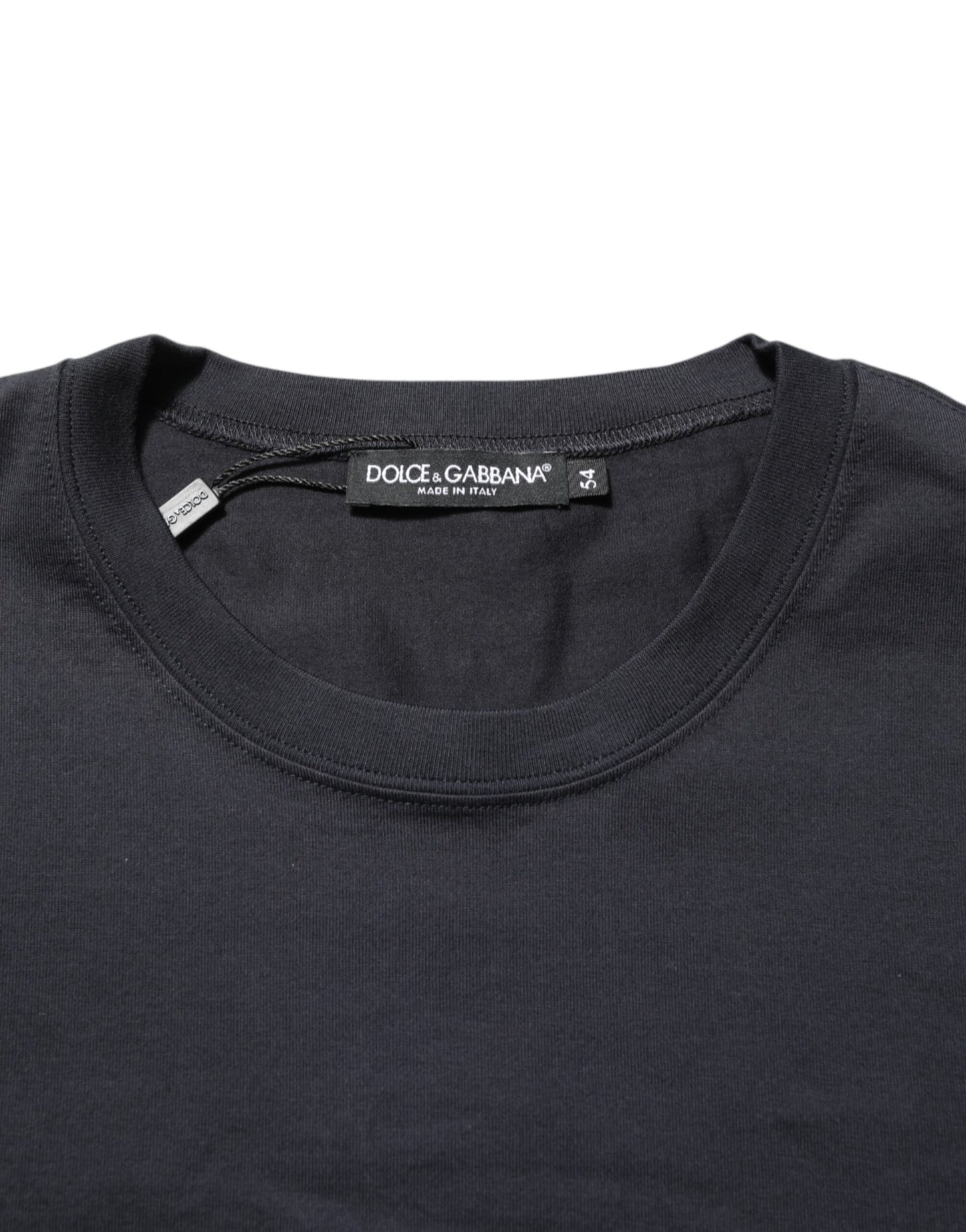 Black Logo Compass Cotton Crew Neck T-shirt