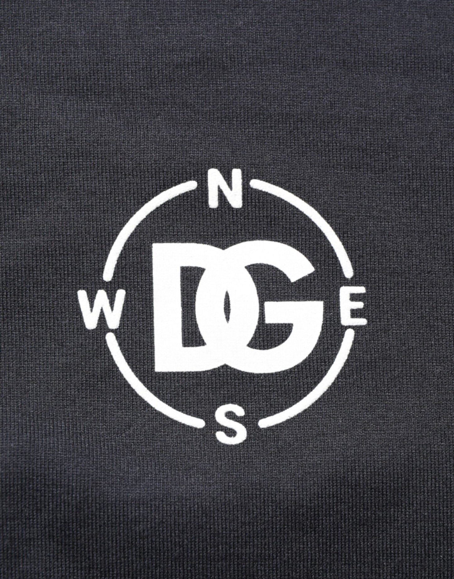 Black Logo Compass Cotton Crew Neck T-shirt