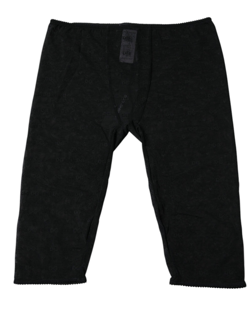 Black Logo Lace Lingerie Cropped Tight Underwear-Dolce & Gabbana-LabelTerrace.com