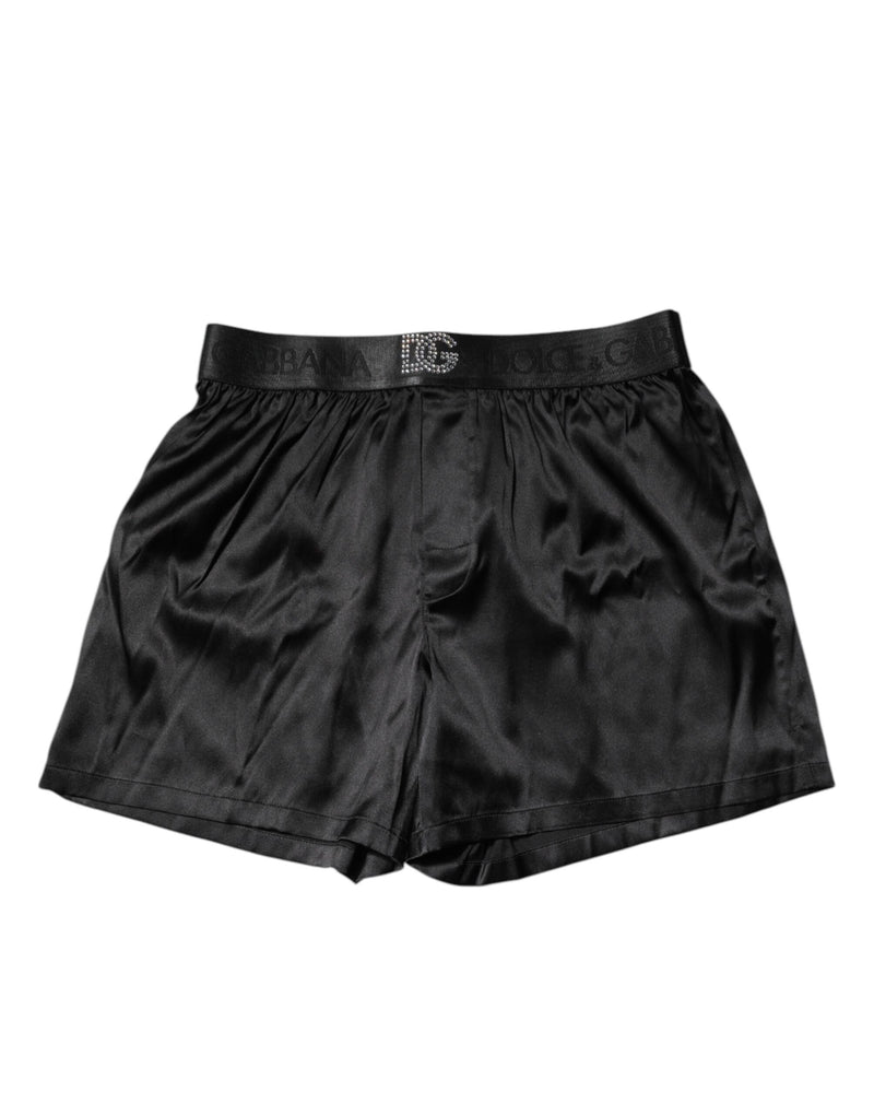 Black Logo Waist Regular Boxer Shorts Underwear-Dolce & Gabbana-LabelTerrace.com