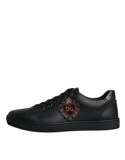 Black London Sacred Heart Men Sneakers Shoes