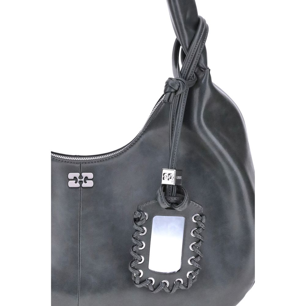 Black Lyocell Shoulder Bag