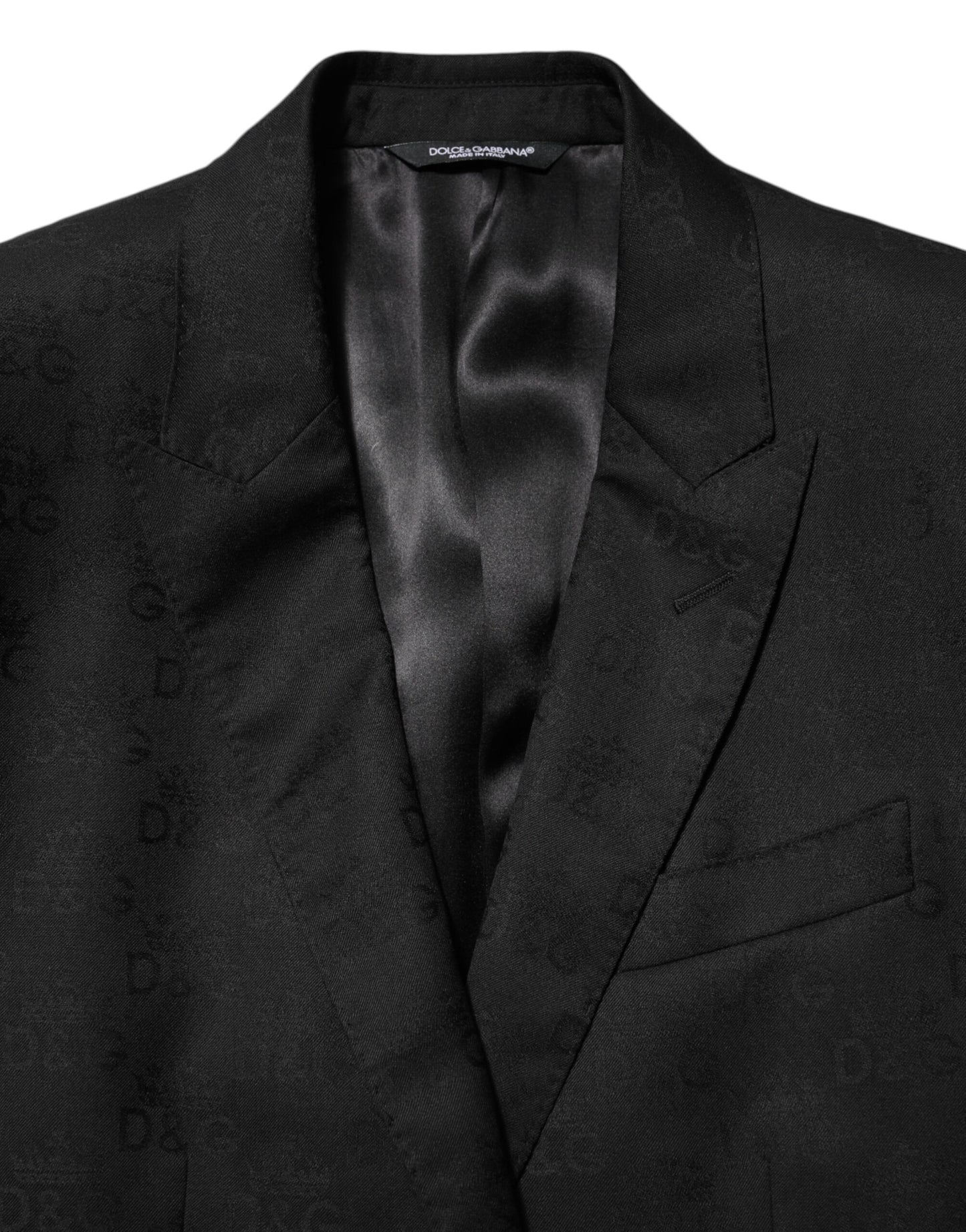 Black MARTINI 2 Buttons Suit Jacket Blazer-Dolce & Gabbana-LabelTerrace.com