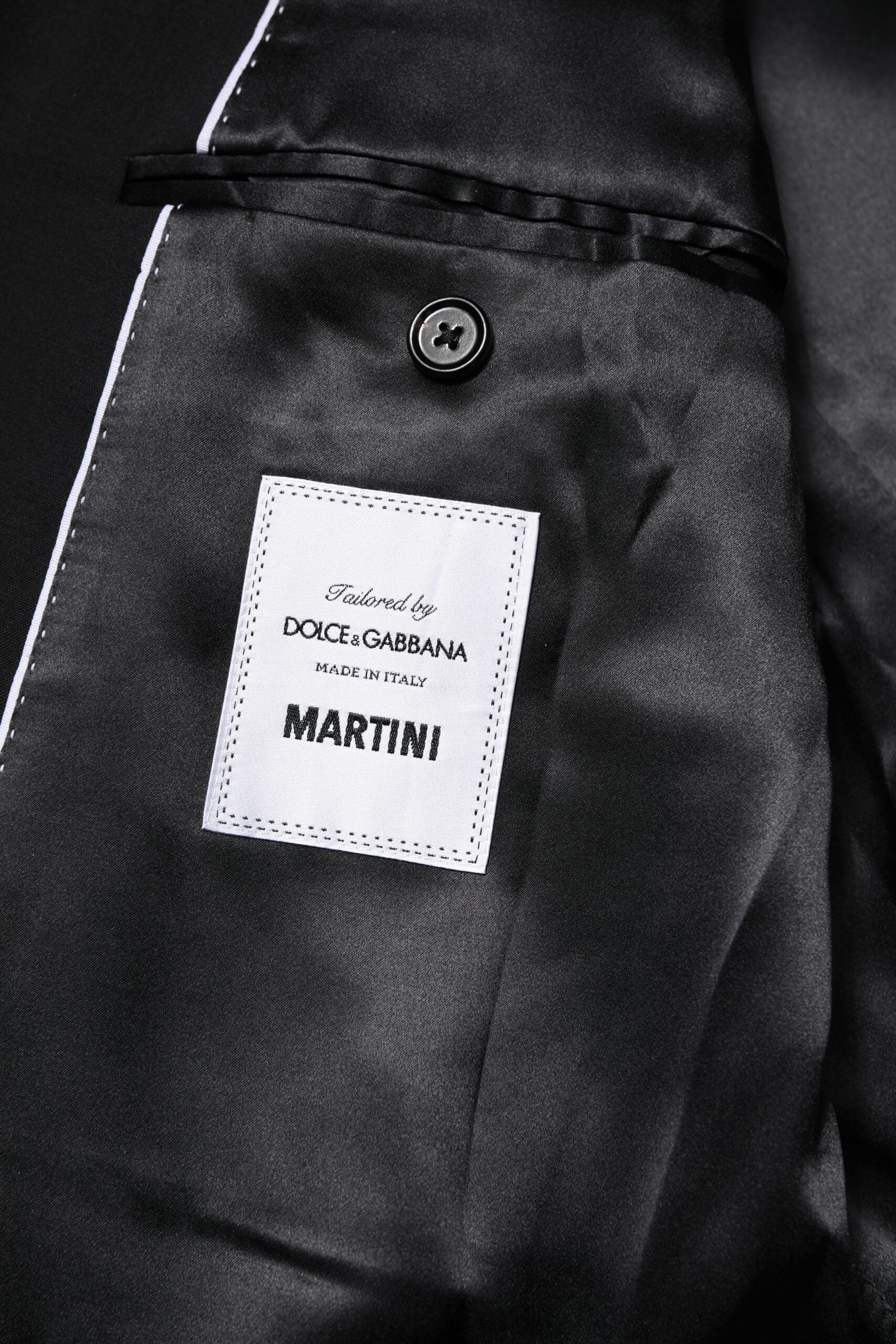 Black MARTINI Double Breasted Suit Jacket-Dolce & Gabbana-LabelTerrace.com