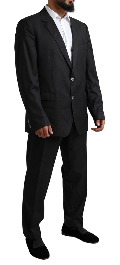 Black MARTINI Single Breasted 2 Piece Suit-Dolce & Gabbana-LabelTerrace.com