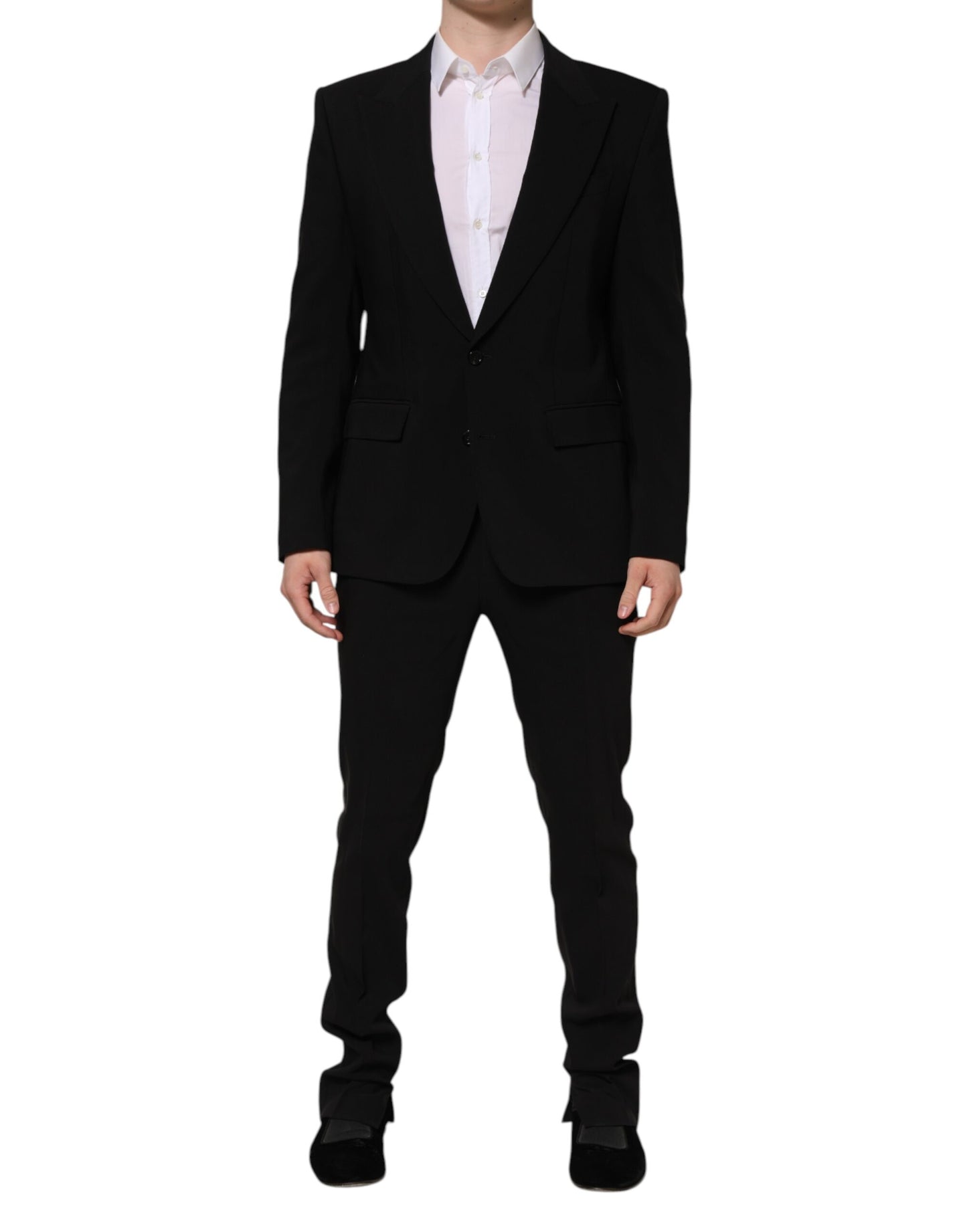 Black MARTINI Single Breasted 2 Piece Suit-Dolce & Gabbana-LabelTerrace.com