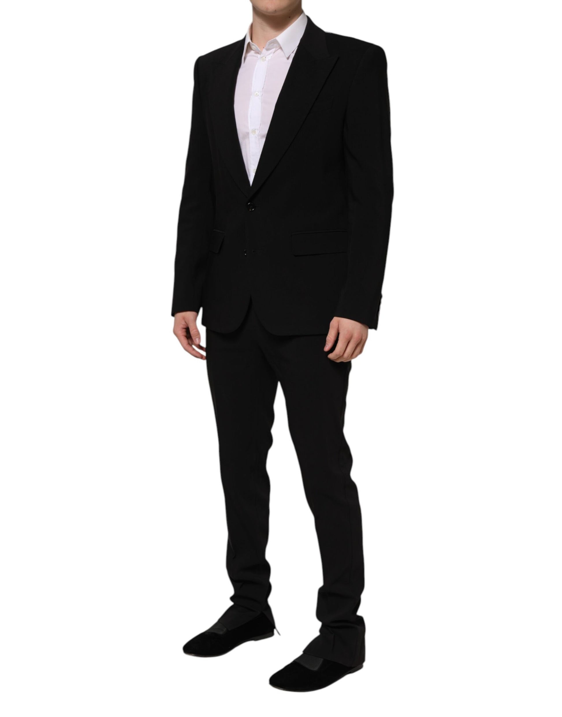 Black MARTINI Single Breasted 2 Piece Suit-Dolce & Gabbana-LabelTerrace.com