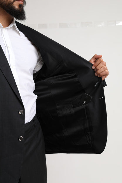 Black MARTINI Single Breasted 2 Piece Suit-Dolce & Gabbana-LabelTerrace.com