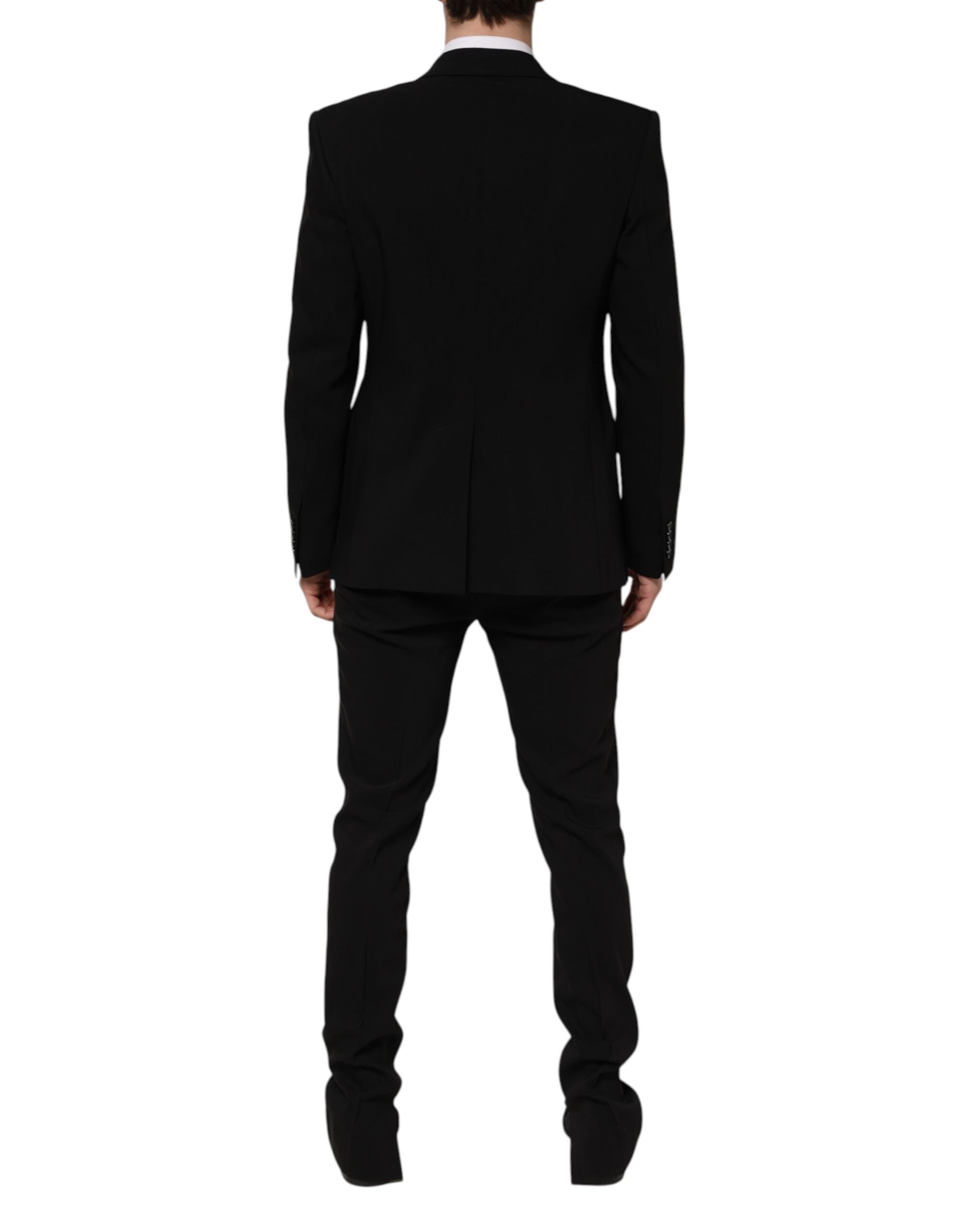 Black MARTINI Single Breasted 2 Piece Suit-Dolce & Gabbana-LabelTerrace.com