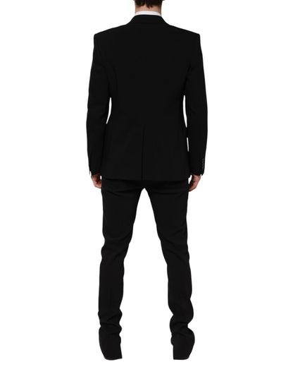 Black MARTINI Single Breasted 2 Piece Suit-Dolce & Gabbana-LabelTerrace.com