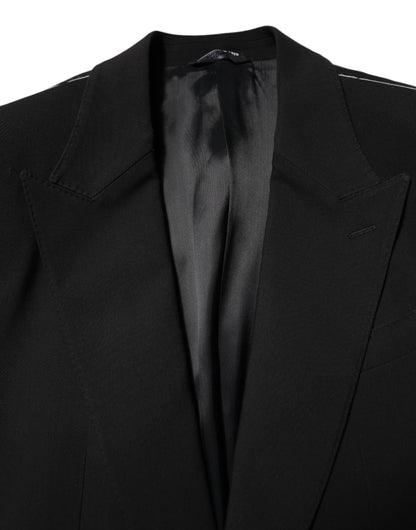 Black MARTINI Single Breasted 2 Piece Suit-Dolce & Gabbana-LabelTerrace.com