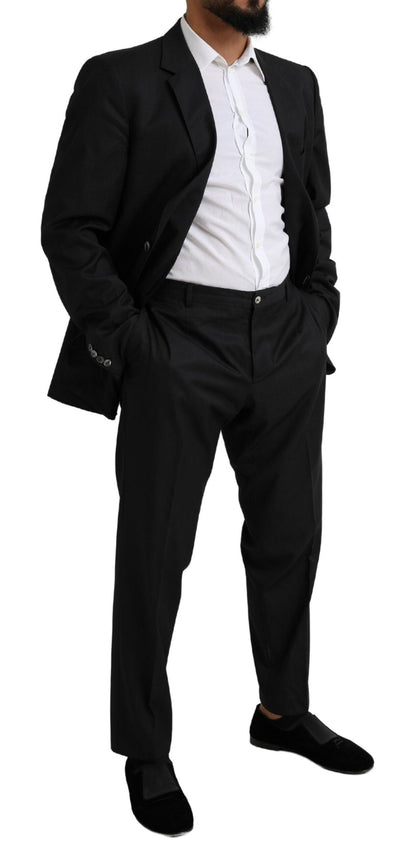 Black MARTINI Single Breasted 2 Piece Suit-Dolce & Gabbana-LabelTerrace.com