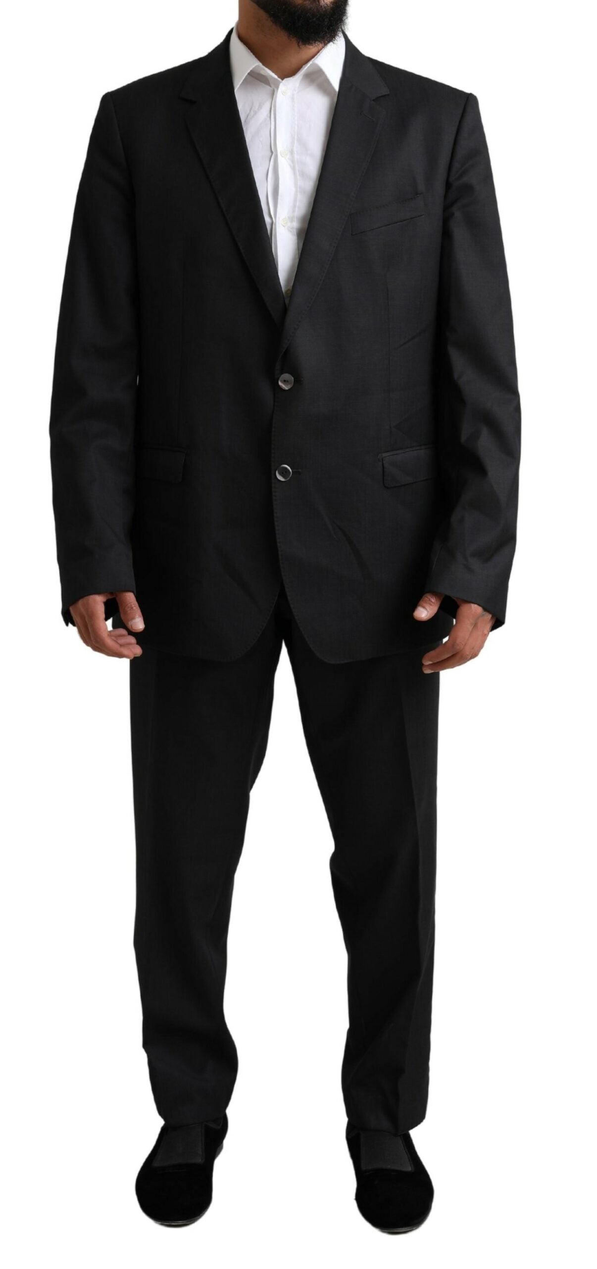 Black MARTINI Single Breasted 2 Piece Suit-Dolce & Gabbana-LabelTerrace.com