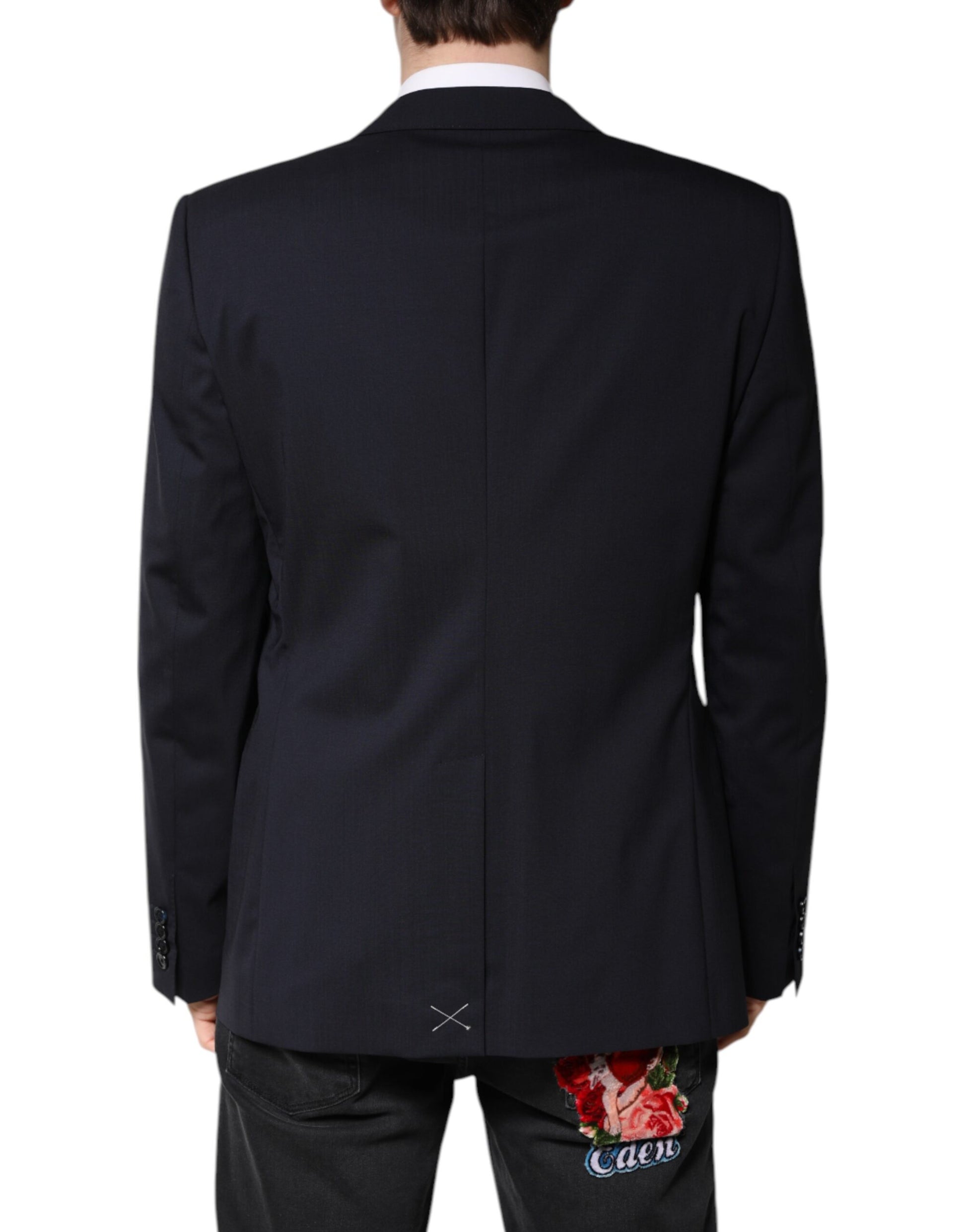 Black MARTINI Single Breasted Coat Blazer-Dolce & Gabbana-LabelTerrace.com