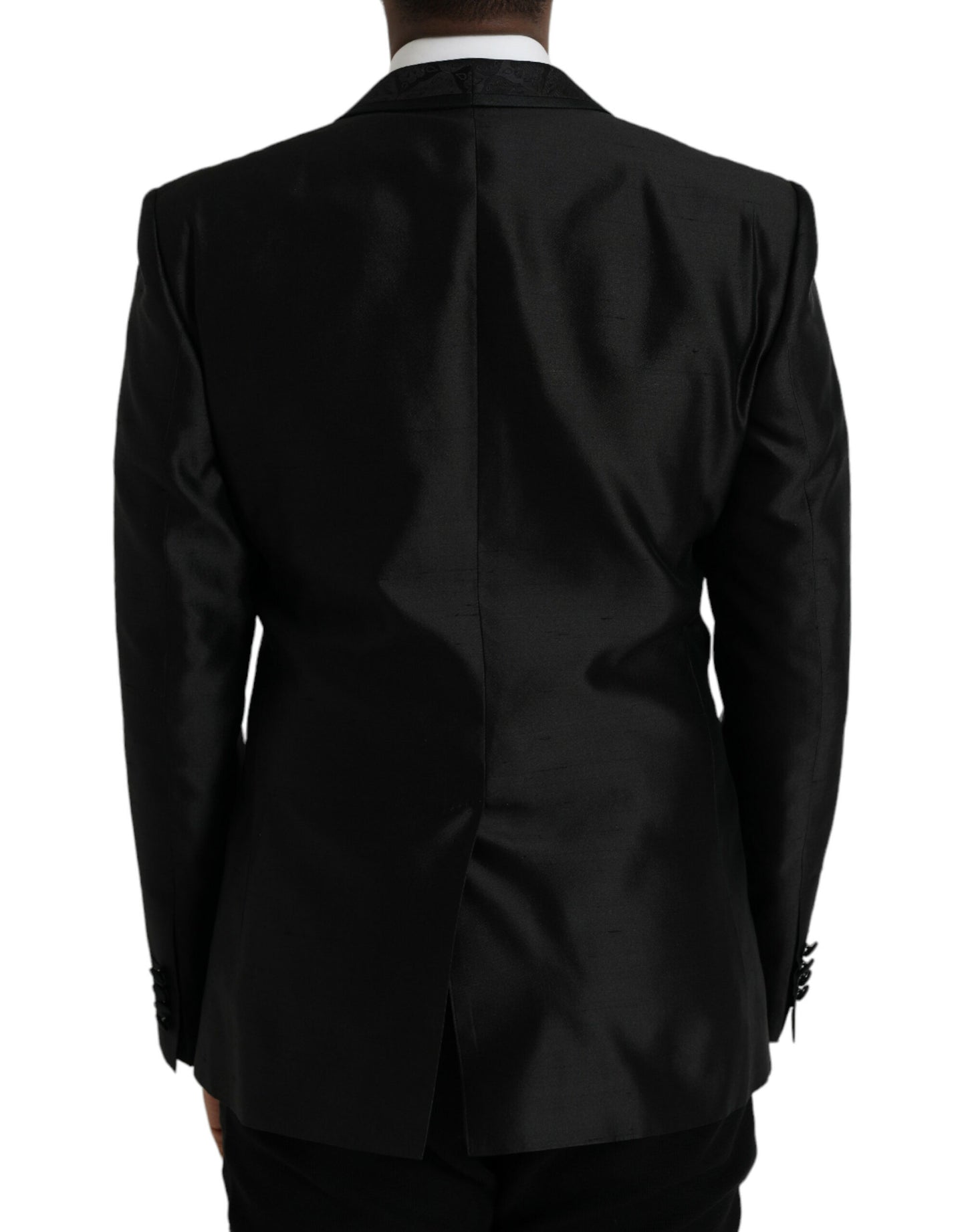 Black MARTINI Single Breasted Coat Blazer-Dolce & Gabbana-LabelTerrace.com