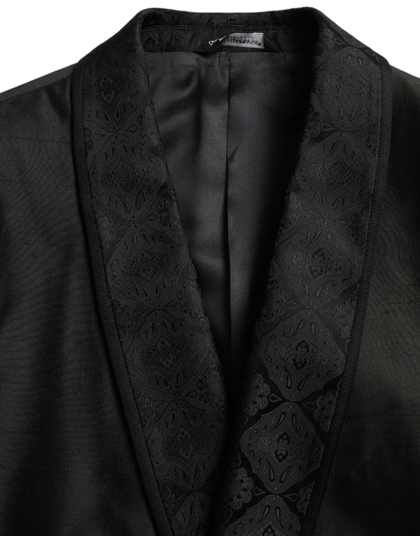Black MARTINI Single Breasted Coat Blazer-Dolce & Gabbana-LabelTerrace.com