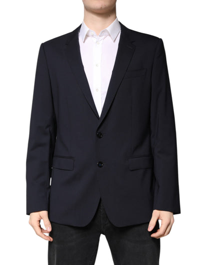 Black MARTINI Single Breasted Coat Blazer-Dolce & Gabbana-LabelTerrace.com