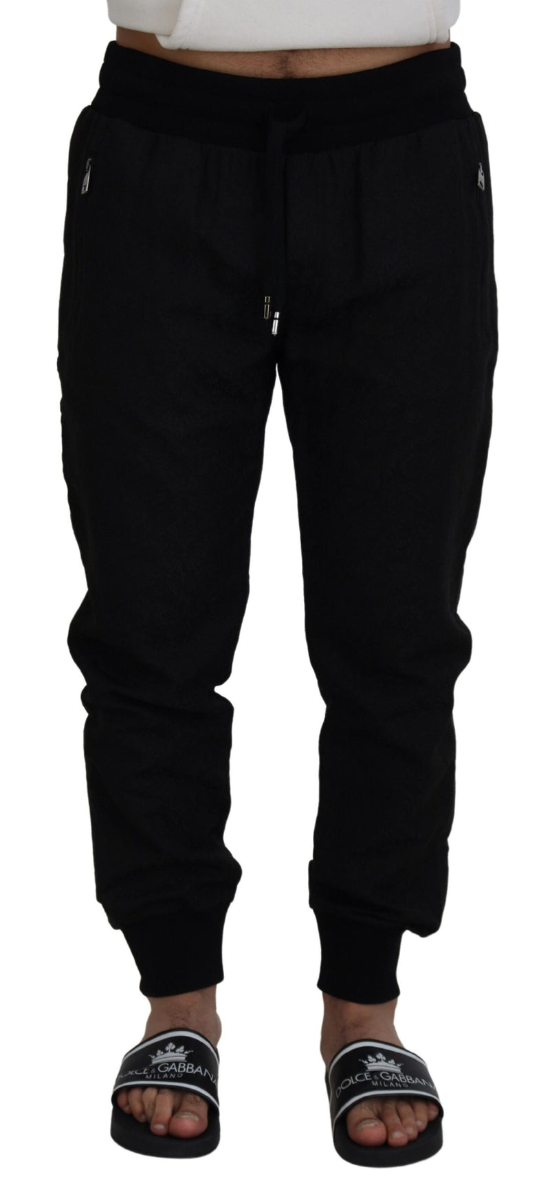 Black Men Casual Jogger Pants-Dolce & Gabbana-LabelTerrace.com