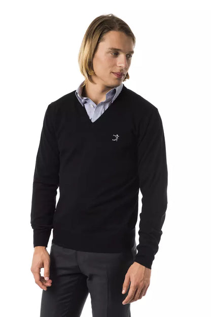 Black Merino Men Sweater