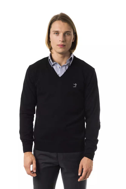 Black Merino Men Sweater