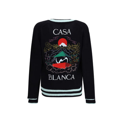 Black Merino Wool Cardigan