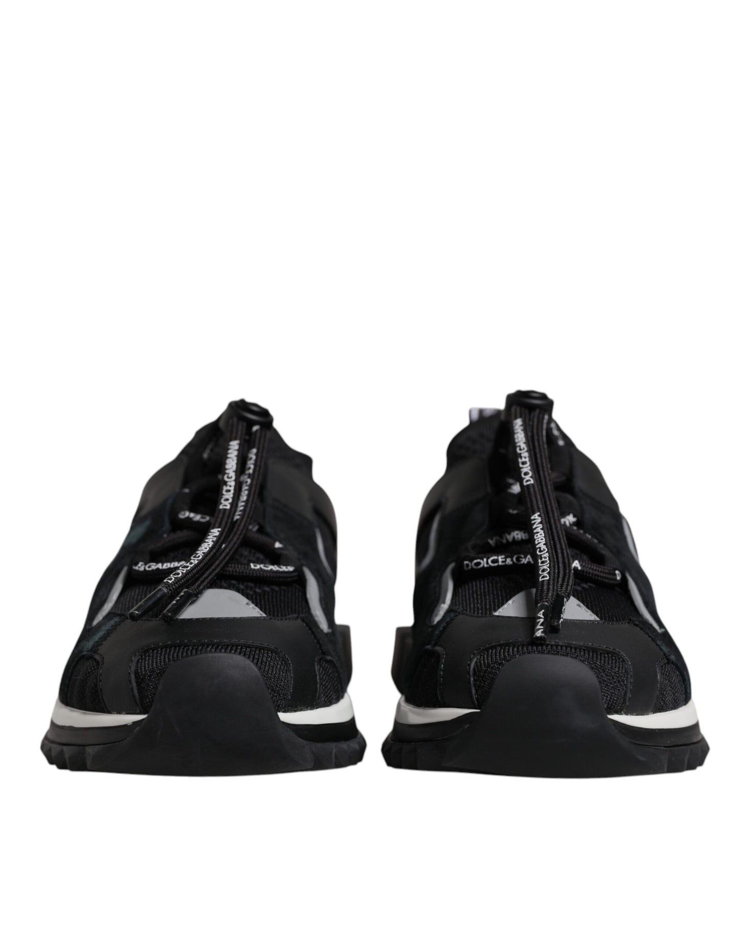 Black Mesh Sorrento Trekking Sneakers Shoes-Dolce & Gabbana-LabelTerrace.com