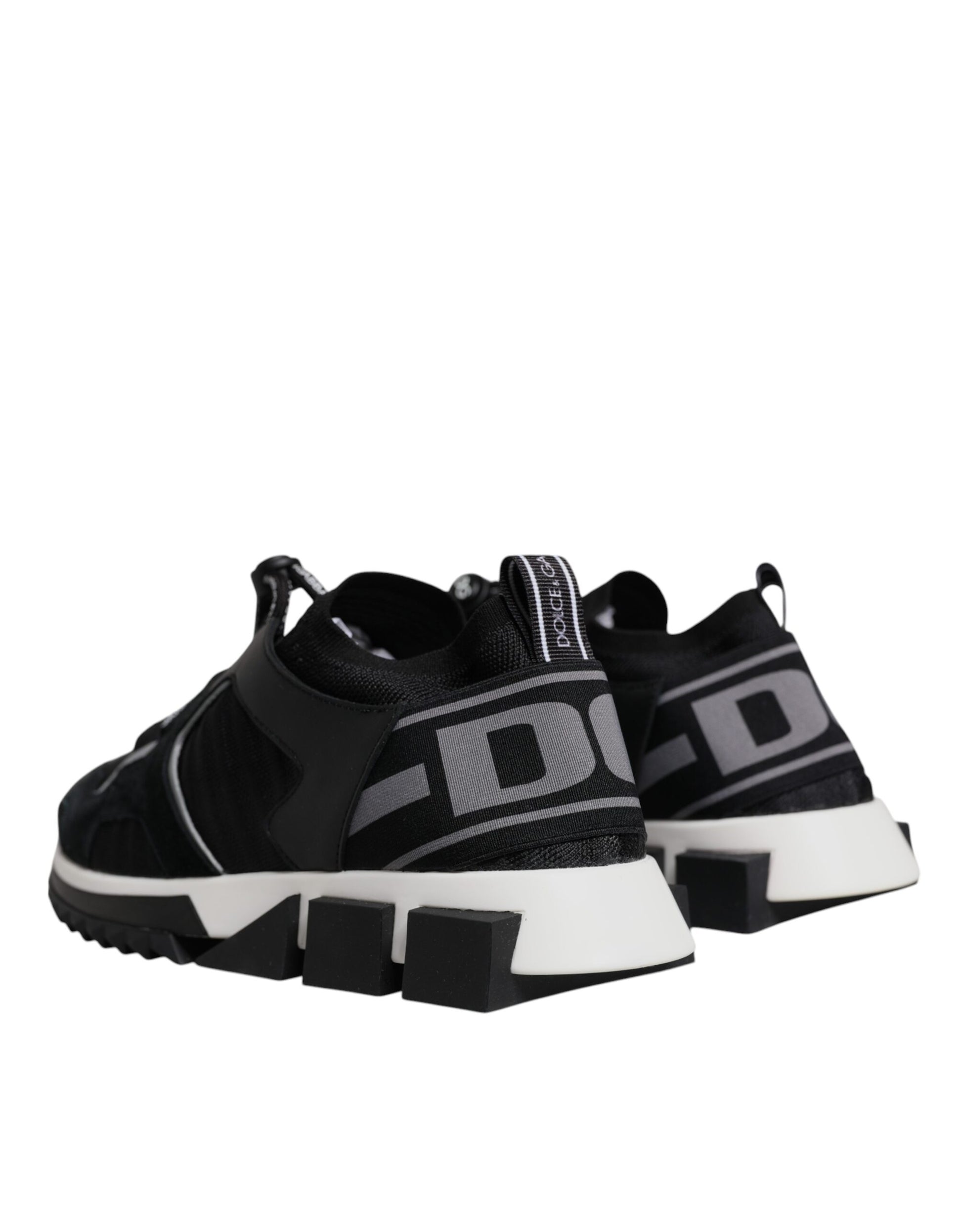Black Mesh Sorrento Trekking Sneakers Shoes-Dolce & Gabbana-LabelTerrace.com