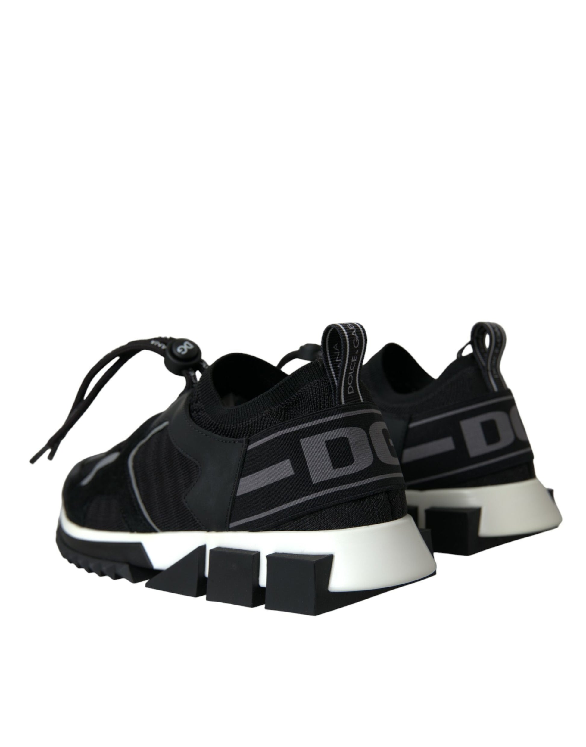 Black Mesh Sorrento Trekking Sneakers Shoes-Dolce & Gabbana-LabelTerrace.com
