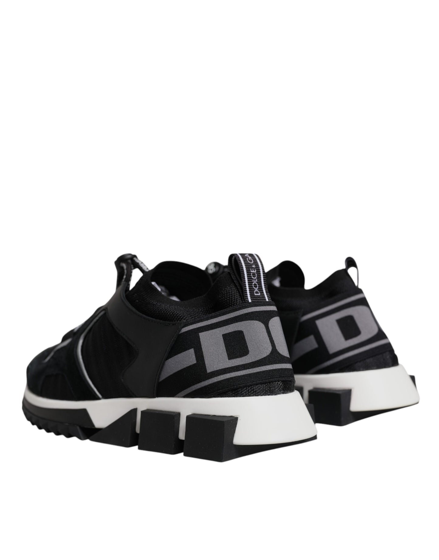 Black Mesh Sorrento Trekking Sneakers Shoes-Dolce & Gabbana-LabelTerrace.com