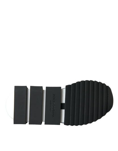 Black Mesh Sorrento Trekking Sneakers Shoes-Dolce & Gabbana-LabelTerrace.com