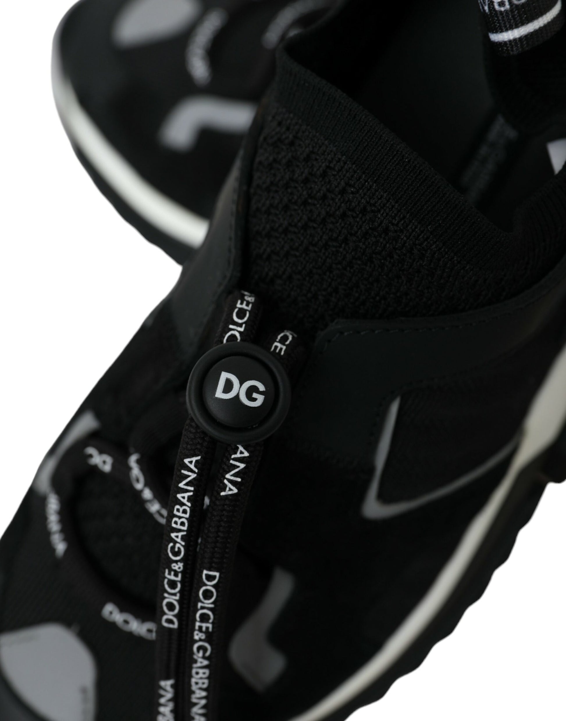 Black Mesh Sorrento Trekking Sneakers Shoes-Dolce & Gabbana-LabelTerrace.com