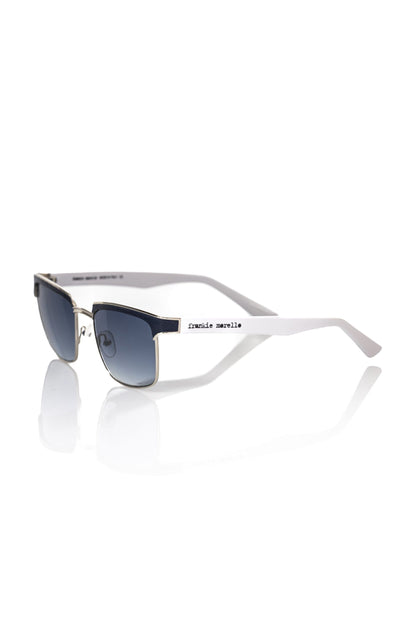 Black Metallic Fiber Men's Sunglass-Frankie Morello-LabelTerrace.com