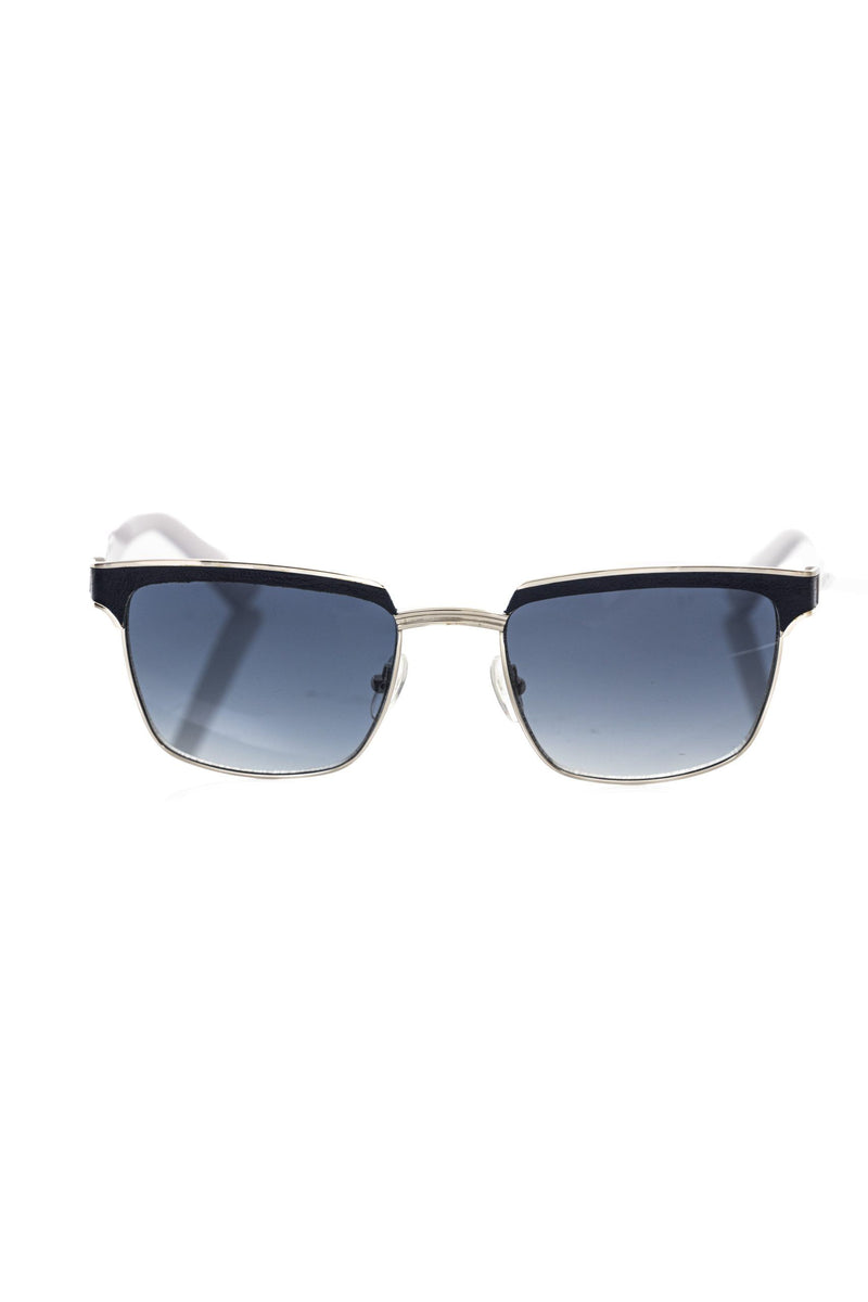 Black Metallic Fiber Men's Sunglass-Frankie Morello-LabelTerrace.com