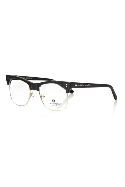 Black Metallic Unisex Eyeglass Frame