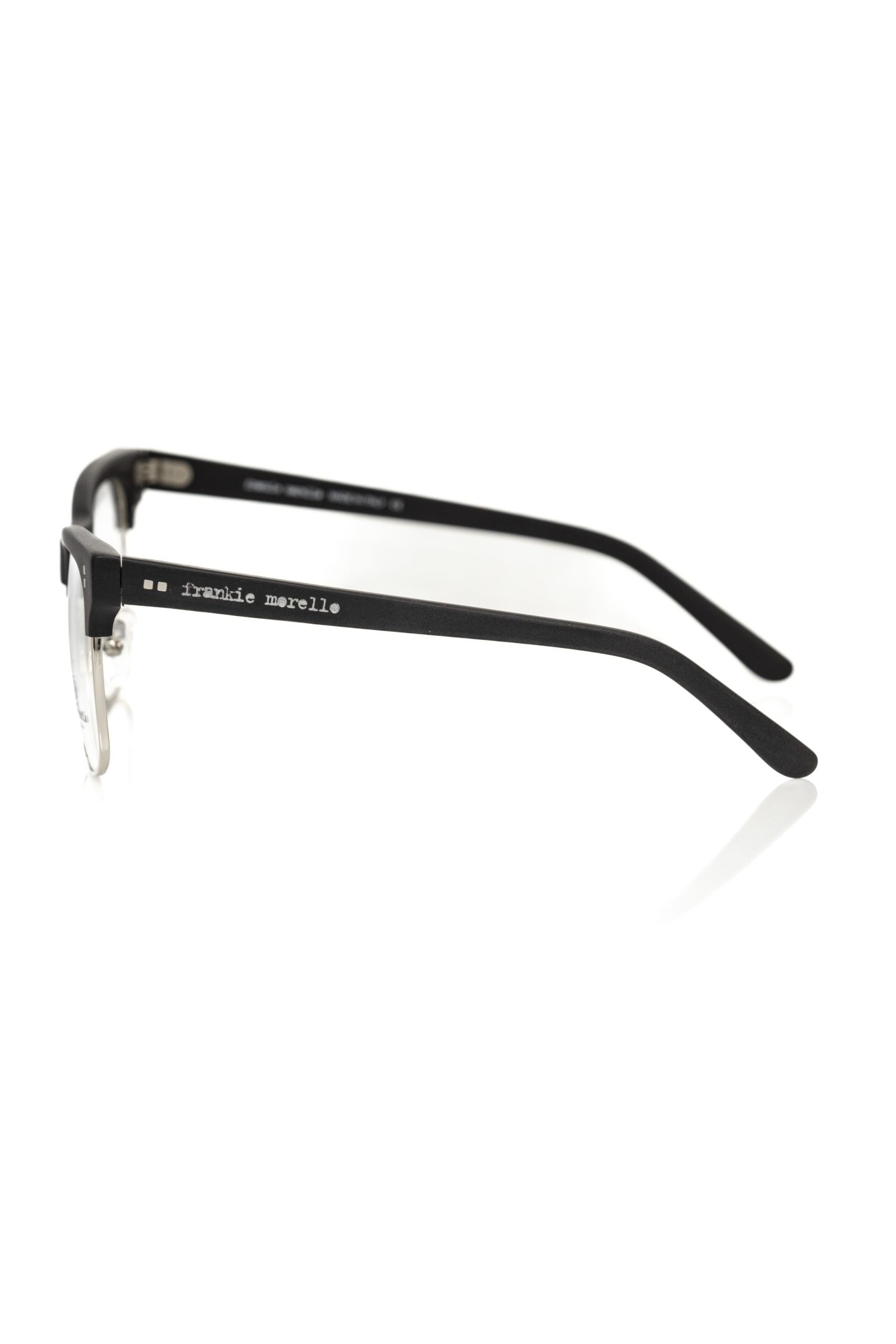 Black Metallic Unisex Eyeglass Frame