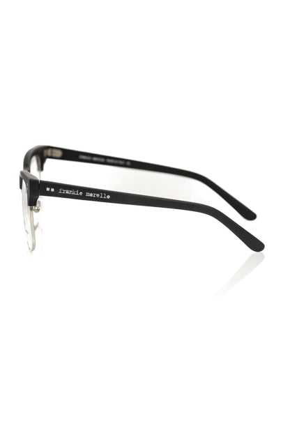 Black Metallic Unisex Eyeglass Frame